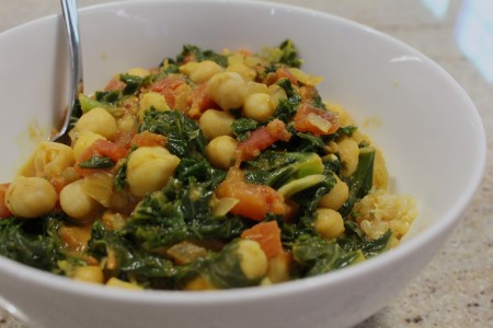 Curried Peanut Stew with Kale and Chickpeas