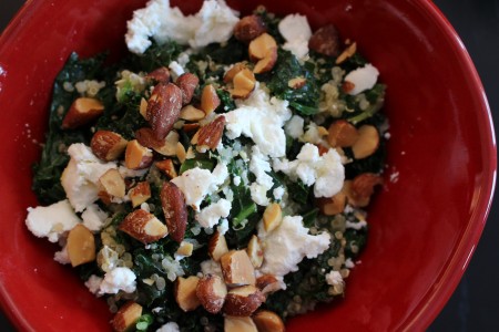 Kale and Quinoa with Smoked Almonds