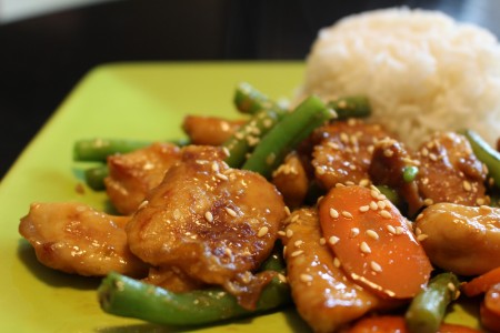 Sesame Chicken and Vegetables