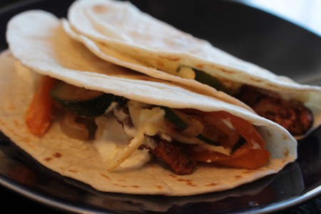 Skillet Chicken and Vegetable Fajitas